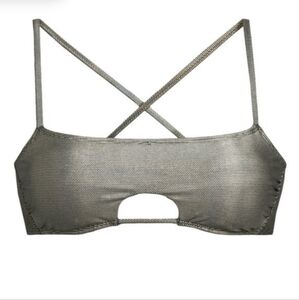 no boundaries holographic dot bralette bikini top size small
